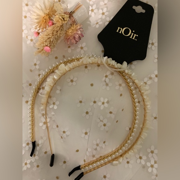 New Dainty Beachy Crystal Chip Shell & Pearl Headband Set🐚🐚 - Picture 7 of 10